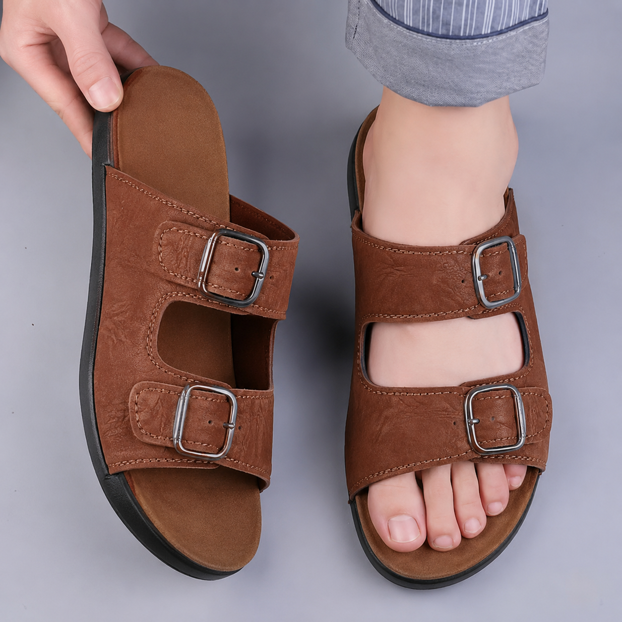 100%Geuine Leather Unique sandal. Code: SM55C